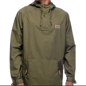 ジャケット NOT4NERD Nylon Color Block Anorak Pullover Khaki JK048KH Pullover Rain Jacket 1/4 Zip Waterproof Hooded Anorak